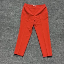 Milly Pants Womens 8 Red Nicola Cady Straight Leg Ankle Crepe Stretch NWT picture