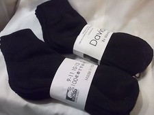 Davido Mens socks ankle/quarter made in Italy 100% cotton 6 pairs black  10-13 picture