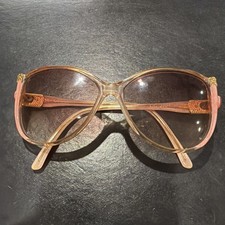 Vintage Gucci GG 2704 Pink Sunglasses Gold GG Logo Designer Eyewear Italy Y2K picture