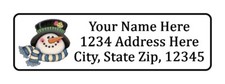 Snowman Personalized Return Address Labels 1/2 in by 1 3/4 in picture