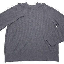 $228 Bloomingdales Zegna Baruffa Merino Wool Gray Basketweave Sweater Mens Small picture