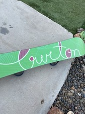 Burton Lux 154cm Snowboarding Snowboard w/ Bindings Green/Gray picture