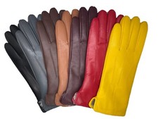 Women's Sheepskin Leather Full Lined Rabbit Fur Gloves picture