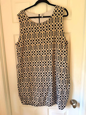 Lulu B Women’s Plus 1X Black/beige/white Sleeveless skort jumper Zipper pockets picture