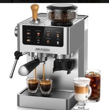 AIRMSEN BCM2316 Espresso Machine w/ Burr Grinder 20 Bar 1350W Steam Wand picture