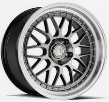 Aodhan AH02 19x8.5 5x114.3 +35 Hyper Black w/ Machined Lip Wheel Rim Fits Civic picture