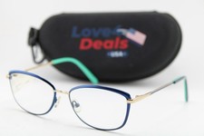 NEW KIO YAMATO KT-470U COL 02 GOLD BLUE TEAL GUNMETAL AUTHENTIC EYEGLASSES 52-16 picture