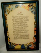 1920s Art Deco Poem Print IF For Girls Wilbur Nesbit Volland Joliet IL Teal picture