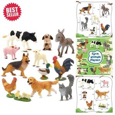 Vibrant 12-Piece Farm Animal Figurines – Engaging Educational Toy for Toddlers picture