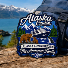 Personalized Alaska Adventure Cruise Embroidered Iron on Patch, Family Travel picture