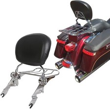 Adjustable Backrest Sissy Bar Luggage Rack For Harley Touring Road Glide 2009-24 picture