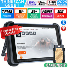 ThinkScan 689BT Lifetime FREE Update Scanner Bidirectional Scan Tool 34 Services picture