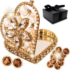 Arras de boda catolica with our virgen de Guadalupe in a gift box 13 coins set picture