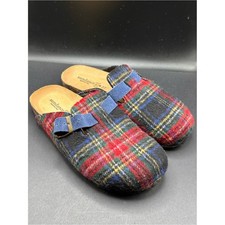 NWOT Sundance Wool Tartan Plaid Slip-On Clog - Red/Green/Blue EU 37 picture