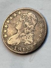 1812 Capped Bust Half Dollar VF Details Nice Historical Coin  USA picture