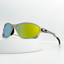 Oakley OO6011 Sunglasses Silver Frame Gold Iridium Lens Metal Sport Eyewear picture