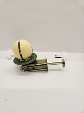 Vintage Bird in Shell Chick Easter Egg Tin Litho Metal Spinning Push Toy picture