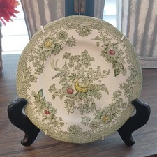 Vintage Enoch Wedgwood Tunstall KENT Green Multicolor Plate England picture