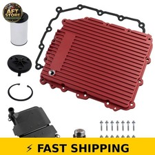 FBXINTUM Aluminum Transmission Oil Pan with Magnetic Drain Plug (Red) picture