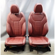 Damaged 2018-2020 BMW G01 X3 G02 X4 Front Sport Seat Pair Tacora Red Leather OEM picture