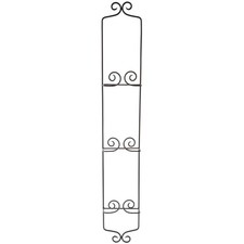 Bard's Black Wrought Iron Vertical Wall Plate Hanger for 3 Plates picture
