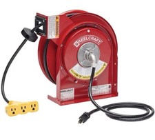 Reelcraft L-4050-163-9-16/3 x 50ft, 13A Triple Tap Electric Cable Reel picture
