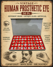 Vintage Human Prosthetic Eye 50 Pc eye Different shade Antique Glass Artificial picture