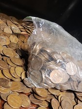 1 LB Loose Copper Pennies Pre-1982 95% Copper US Lincoln Cents Bulk Lot picture