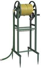  Ground Mount Garden Hose Reel Holds 125 Feet of 5/8-Inch with 3.9 ft Green picture
