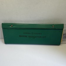 Vintage GE General Electric Marine Navigation Kit Plotter Compass Rulers Case picture