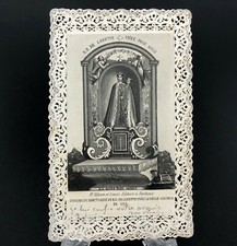 Antique Holy Card Lace Paper D' Alfonso Origin Of The Sanctuary N.D. De Lorette  picture