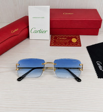 Cartier Big C Diamond Cut Blue Gold Frame picture