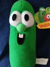 NWT Vintage Gund Big Idea Veggie Tales 6” Cucumber Plush With Secret Pocket  picture