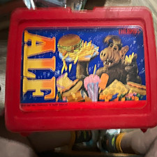 ALF Collectible Red Plastic Lunchbox and Matching Thermos Set picture