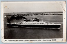 c1930's S S United States Steamer Ship RPPC Photo Unposted Vintage Postcard picture