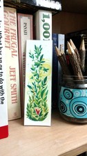 Whimsical watercolor vines of growth, fireflies of summer art print, bookmark picture