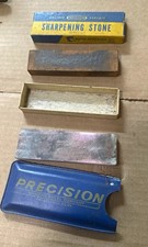 2 Sharpening Stones Norton MB-24 India Medium 4x1x1/2 & Precision picture