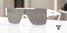 BURBERRY BE4291 3007 H White Grey Tamp Bur Silver Gold2 38 mm Men's Sunglasses picture