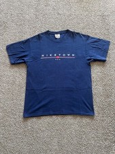 Vintage Nike Niketown USA Navy Blue T-Shirt Men’s Medium Swoosh Logo picture