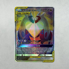 Latias & Latios GX  170/181 Full Art Sun & Moon:Team Up Holo Textured *Fan Art* picture