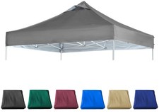 JANCANOPY 10x10 Commercial Canopy Replacement Cover Air Vent 600D Silver Coated picture