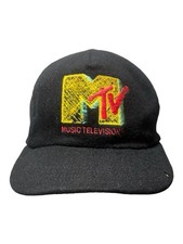 MTV Vintage Black Snapback Hat Cap Made in USA One Size Fits All picture