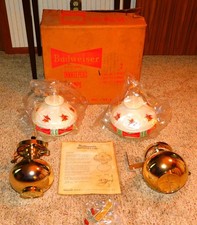 (2) 1960s BUDWEISER BEER Unused INNKEEPERS LAMPS SIGN SIGNS In Original Box NOS picture