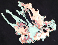 wOw LARGER Heavy Bright Solid COPPER SPLASH Art Sculpture 429gr picture