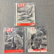 Vintage 3 Issues LIFE Magazine Lot 1948 1951 F-84 Thunderjets Coca-Cola Camel picture