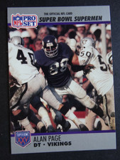 1990-91 Pro Set #86 Alan Page Minnesota Vikings Super Bowl Supermen Card picture