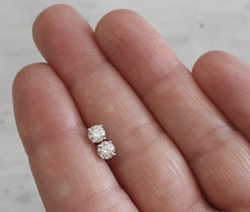 1 Ct Round Cut FL/D GRA Moissanite Stud Earrings 14k White Gold 5mm Screw Back picture