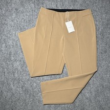 Lafayette 148 New York Gramercy Acclaimed Stretch Pants Brown Women 14 NWT $598 picture