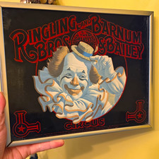 Vintage 1978 Ringling Bros. Circus Clown Framed Print Figi Giftware Style 719 picture