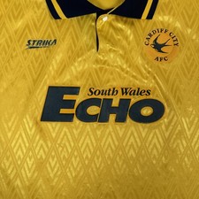 Cardiff City Football Shirt 1994/1995 Away Excellent Mens XL Genuine picture